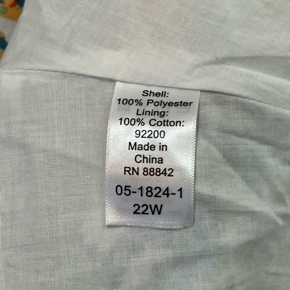 Denim 24/7 Sleeveless Floral Lined Dress Sz 22W - Picture 7 of 10